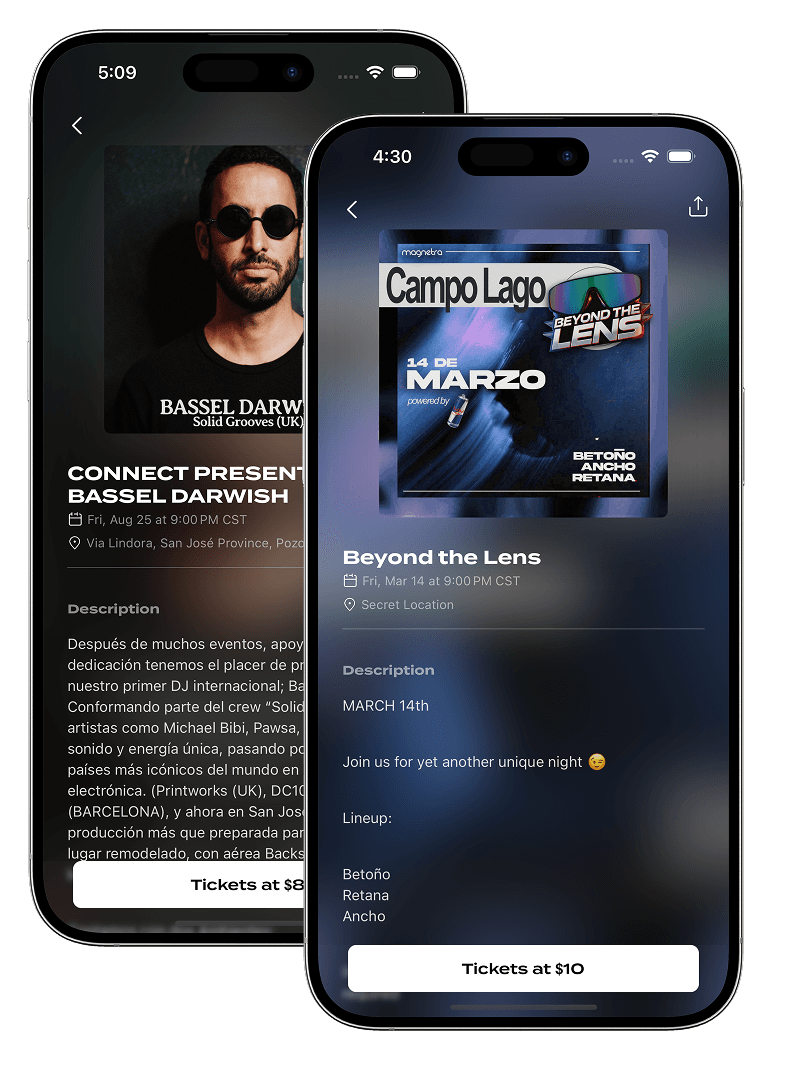 Groop app — browse events and buy tickets
