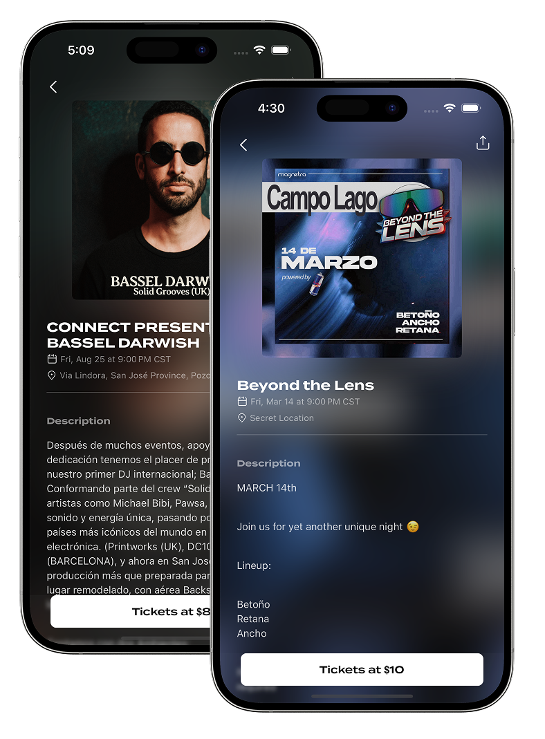 Groop app — browse events and buy tickets